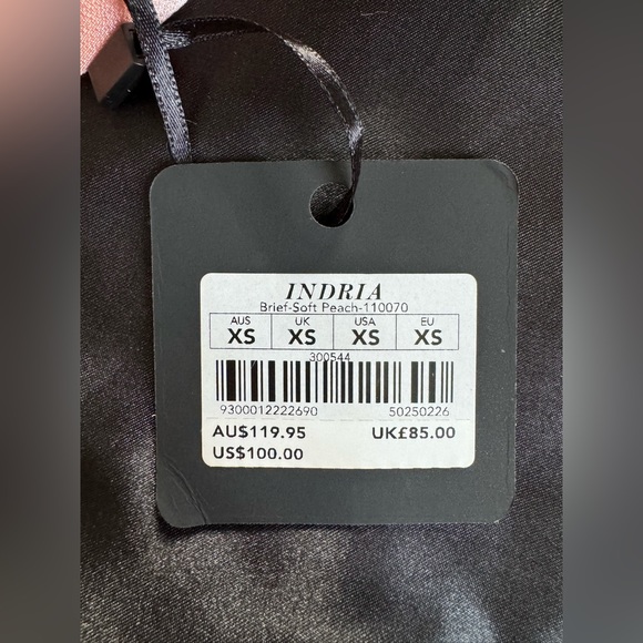 Honey Birdette Indria Brief Panty in Soft Peach with Gold Chains, NWT, Size XS - Picture 11 of 11